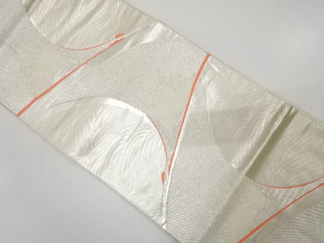 JAPANESE KIMONO / ANTIQUE FUKURO OBI / SILK / WOVEN CRANE